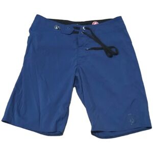 Volcom Mens Board Shorts Blue Pure Function Swim Trunks Size 30 Casual Surfer